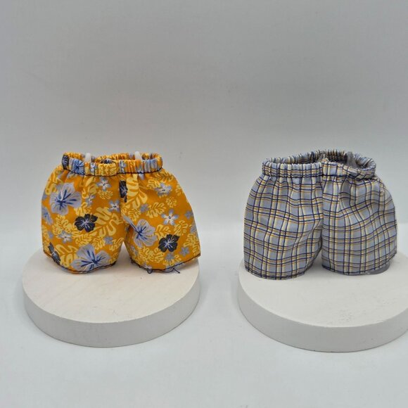 Barbie Ken Fashion Pack 2003 Blue Plaid & Floral Boxer Shorts Set Genuine Mattel - Picture 4 of 7